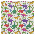 Dinosaurs Patterned Colorful Dinos Fabric