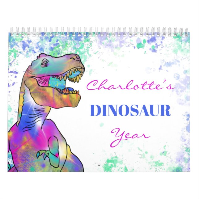 Dinosaurs personalized Colorful Calendar (Cover)