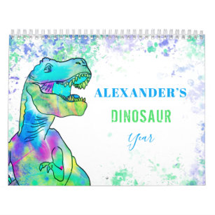 Dinosaurs personalized Colorful Kids Calendar