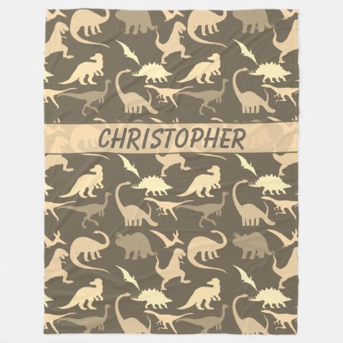 Dinosaurs Personalized Fleece Blanket