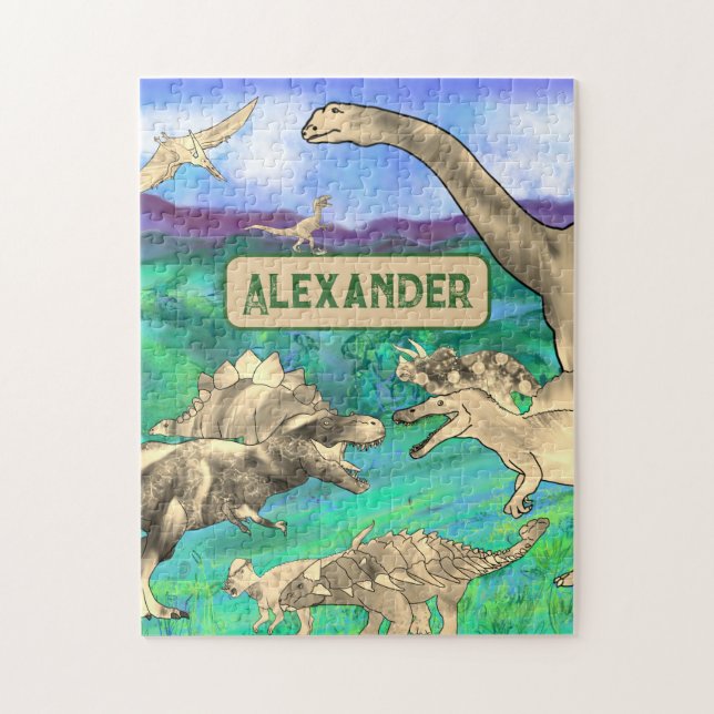dinosaurs personalized  jigsaw puzzle (Vertical)