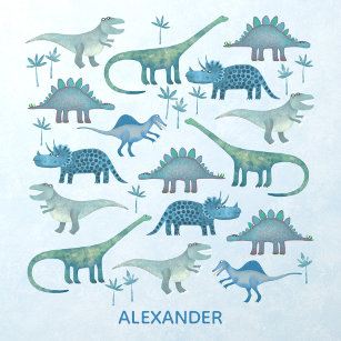 Dinosaurs Personalized Name Wall Decal