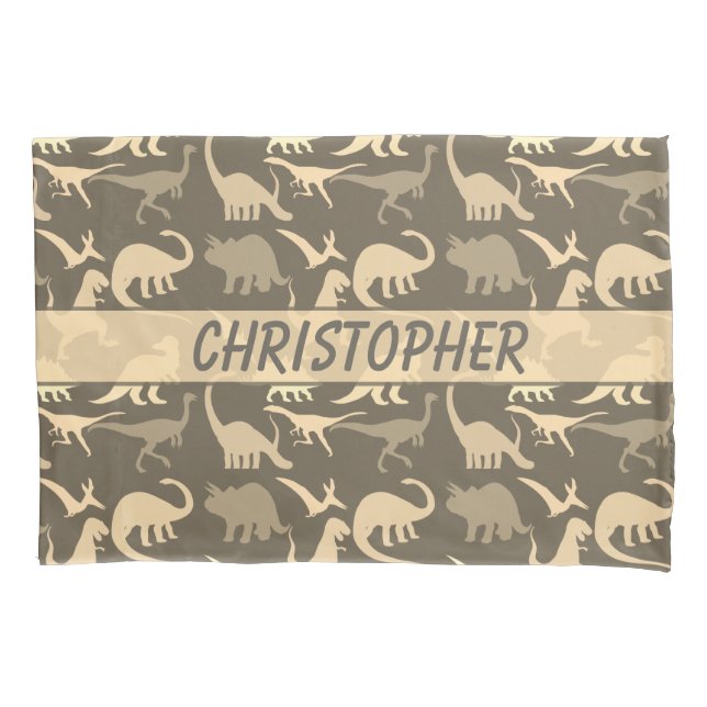 Dinosaurs Personalized Pillow Case (Front)