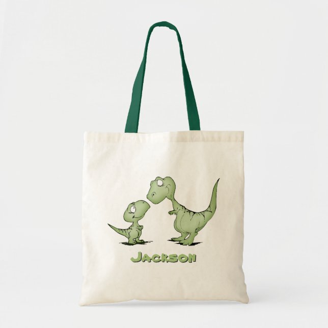 Dinosaurs Personalized Tote Bag (Front)