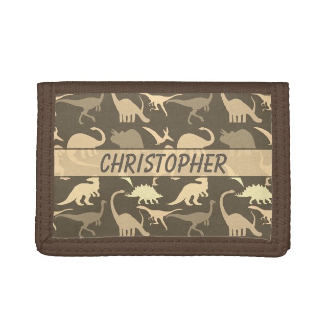 Dinosaurs Personalized Trifold Wallet (Front)