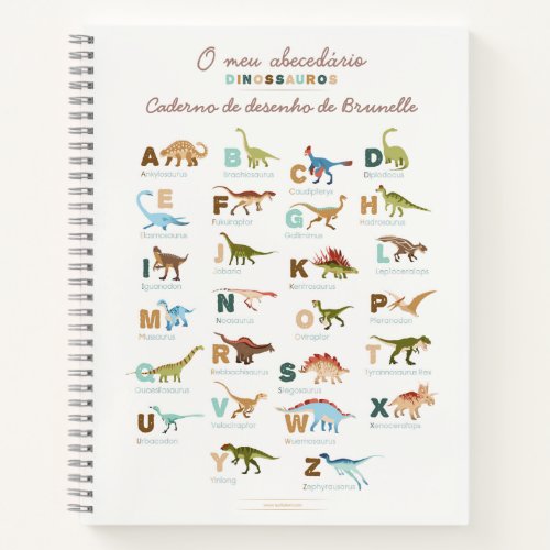 Dinosaurs Portuguese Notebook