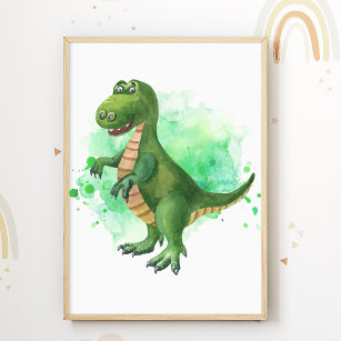Dinosaurs Print Dino Kids Room Poster