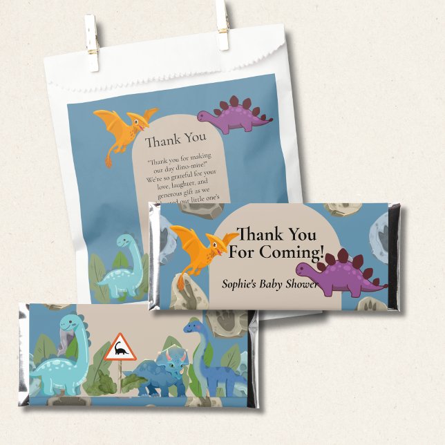 Dinosaurs, Pterodactyl, Footprint Wrapper Hershey Bar Favors (Creator Uploaded)