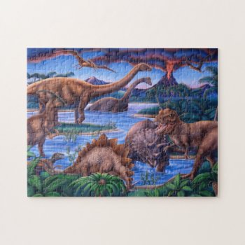 Dinosaurs Puzzle by gailgastfield at Zazzle
