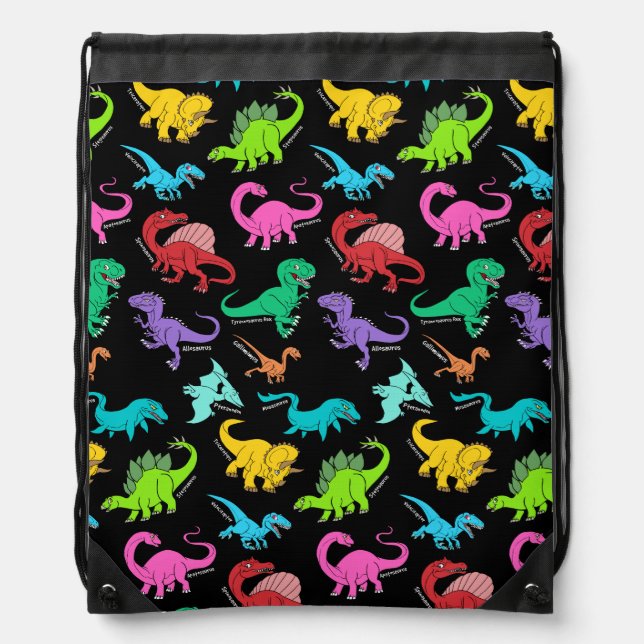 Dinosaurs rainbow backpack back to school (Front)
