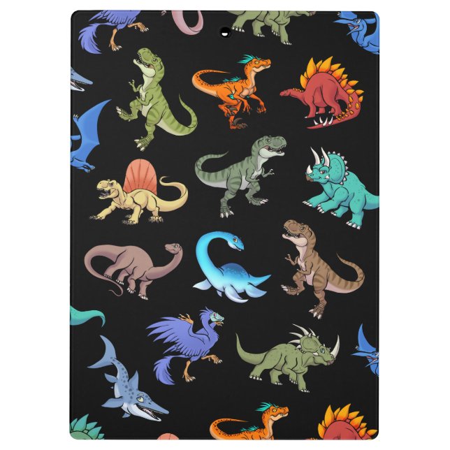 Dinosaurs Rainbow II School supplies Clipboard (Back)