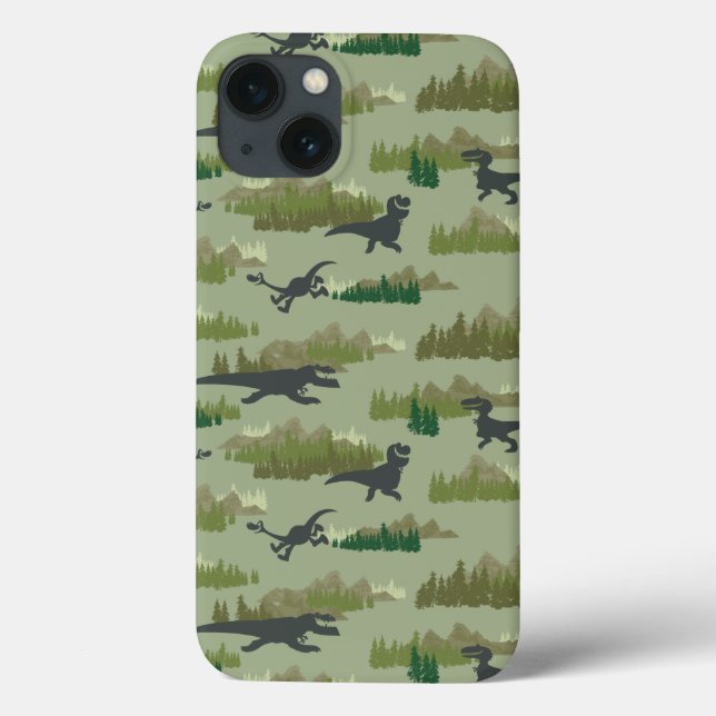 Dinosaurs Running Camo Pattern Case-Mate iPhone Case (Back)