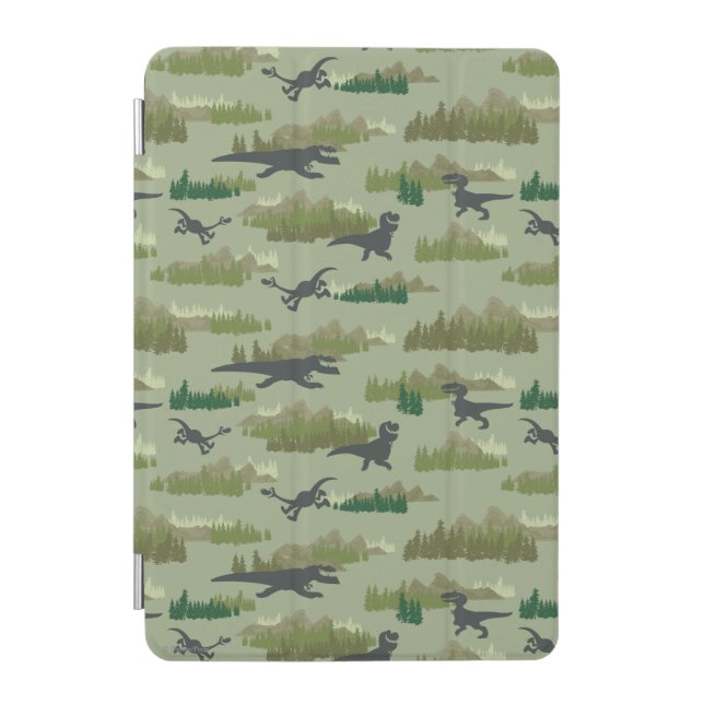Dinosaurs Running Camo Pattern iPad Mini Cover (Front)