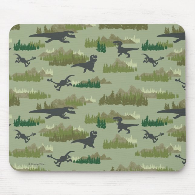 Dinosaurs Running Camo Pattern Mouse Pad (Front)