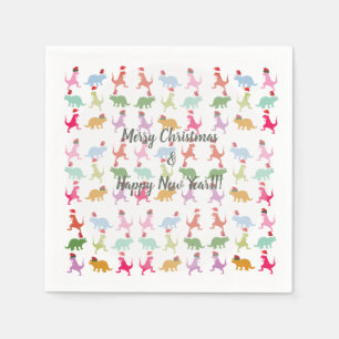 Dinosaurs Santa Mood Napkins