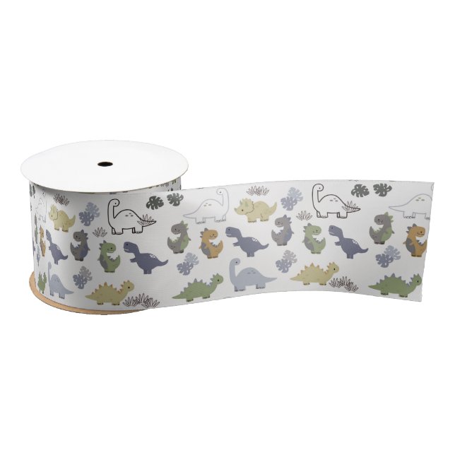 Dinosaurs Satin Ribbon (Spool)