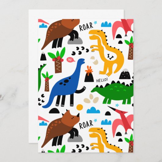 Dinosaurs seamless pattern (Front/Back)