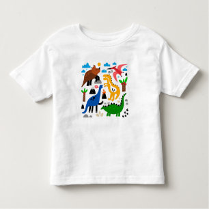 Dinosaurs seamless pattern toddler t-shirt