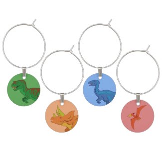 Dinosaurs Set 1 Wine Charm