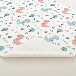 Dinosaurs! Sherpa Blanket