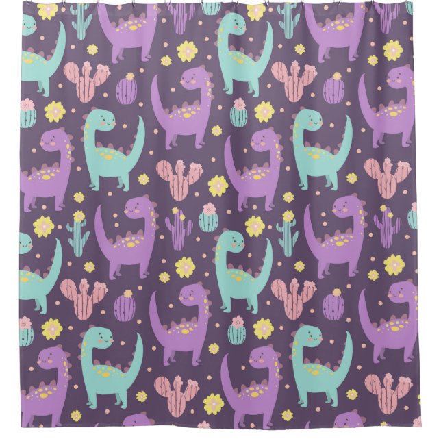 Dinosaurs Shower Curtain (Front)