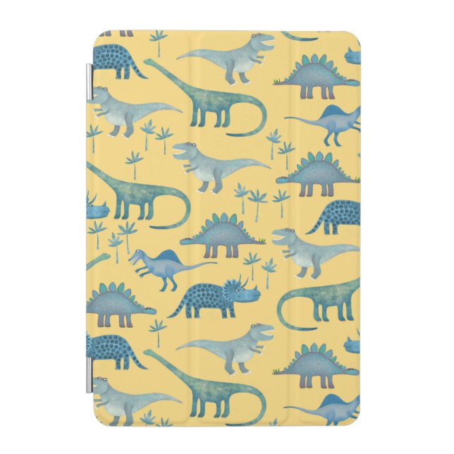Dinosaurs Sunshine Yellow iPad Mini Cover (Front)