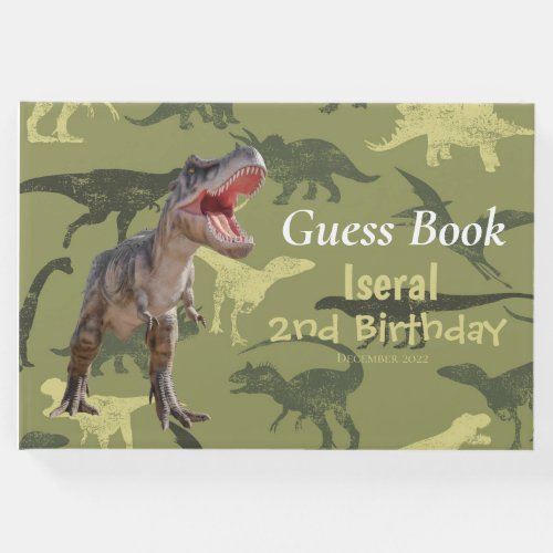 Dinosaurs T Rex Jurassic World Guest Book