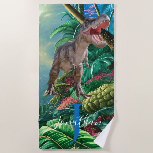 Dinosaurs T Rex Kids Jurassic World Beach Towel