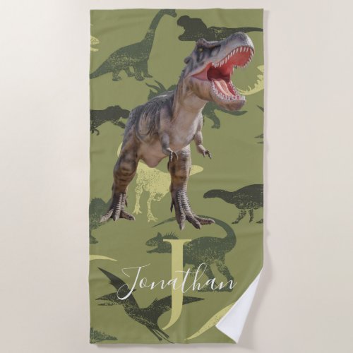 Dinosaurs T Rex Pattern Jurassic World Beach Towel
