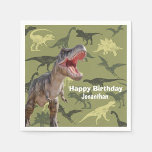 Dinosaurs T Rex Pattern Napkins