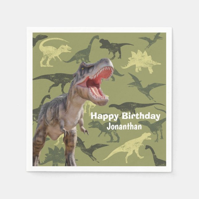 Dinosaurs T Rex  Pattern Napkins (Front)