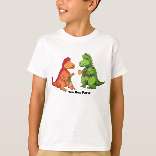 Dinosaurs T_Rex Tea Rex Party Funny Wordplay T_Shirt