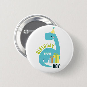 Dinosaurs Themed "Birthday Boy" Custom Button