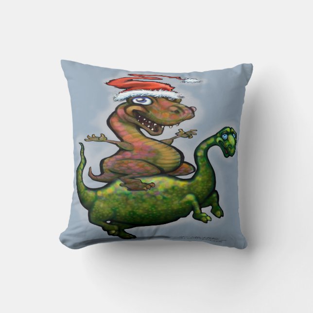 Dinosaurs Throw Pillow (Front)