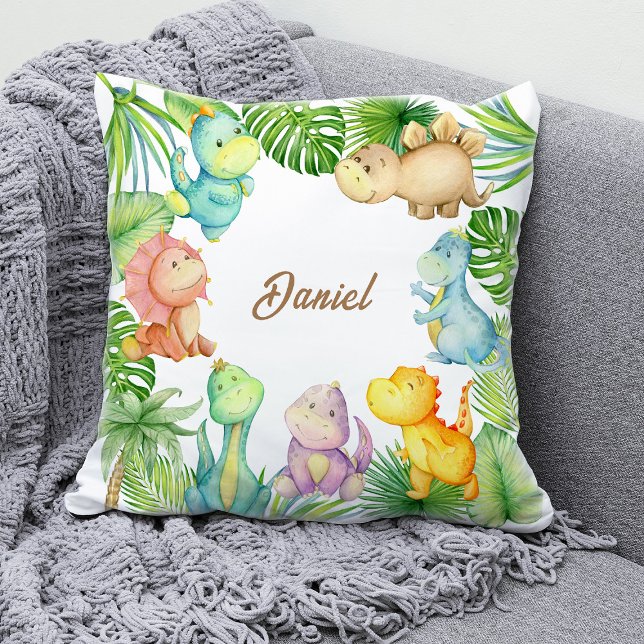 Dinosaurs Throw Pillow (Creator Uploaded)