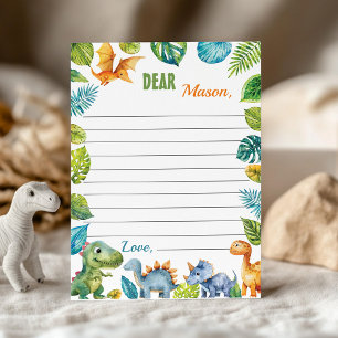Dinosaurs Time Capsule Note Message Card