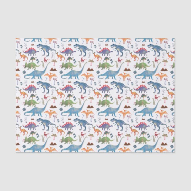 Dinosaurs Tissue Paper by Popobell (Front)