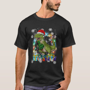Dinosaurs Tree Light Christmas Xmas T-Shirt