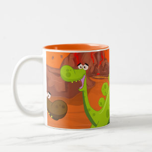 Dinosaurs Two-Tone Coffee Mug