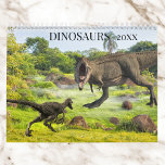 Dinosaurs Tyrannosaurus Raptor Jurassic Any Year  Calendar<br><div class="desc">This design was created though digital art. It may be personalized in the area provided by changing the photo and/or text. Or it can be customized by choosing the click to customize further option and delete or change the color the background, add text, change the text color or style, or...</div>