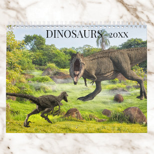 Dinosaurs Tyrannosaurus Raptor Jurassic Any Year  Calendar