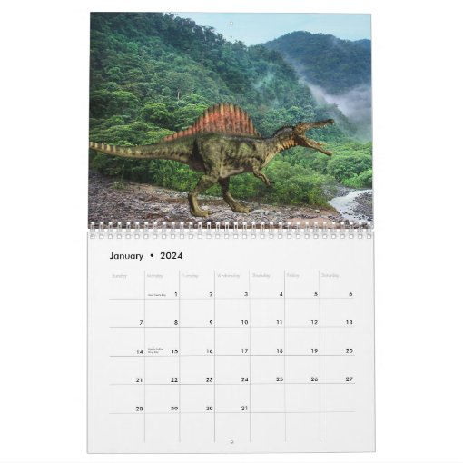 Dinosaurs Tyrannosaurus Raptor Jurassic Any Year Calendar | Zazzle