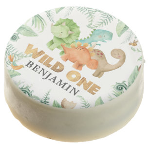 Dinosaurs Wild One Jurassic 1st Birthday Party Chocolate Covered Oreo