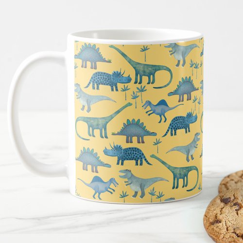 Dinosaurs Yellow Coffee Mug