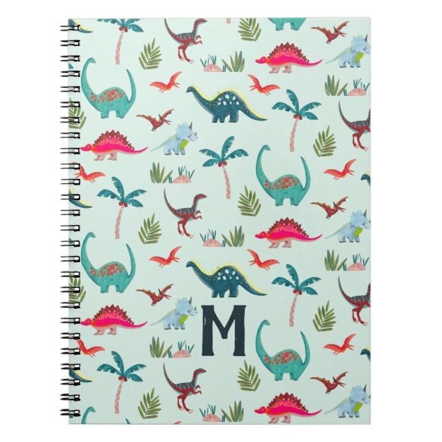 Dinosaurus cute boys all-over print  notebook (Front)