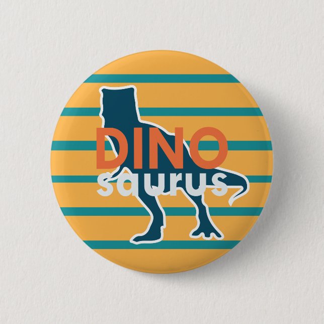 Dinosaurus prehistoric jurassic t-rex animal button (Front)