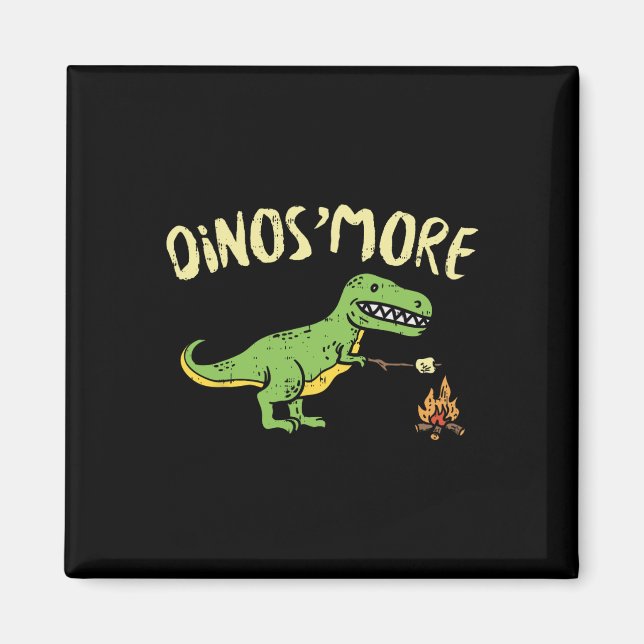 Dinosmore Funny Dino Smore Camping Dinosaur Camp C Magnet (Front)