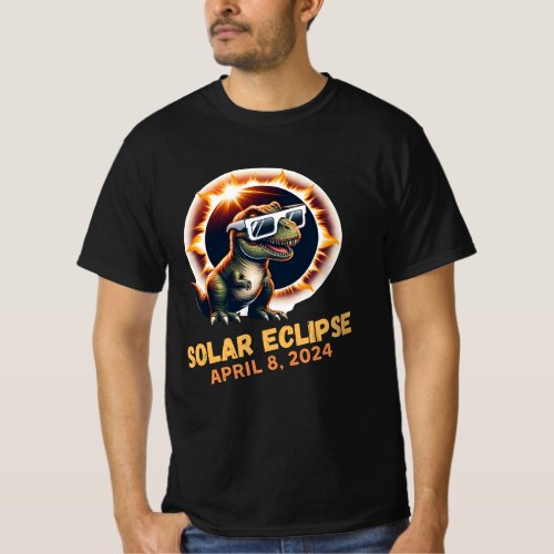 Dinosor solar eclipse april 8 2024texas T_Shirt