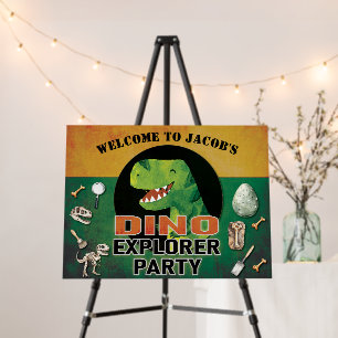 Dinosuar Dino Explorer Birthday Party Welcome Foam Board