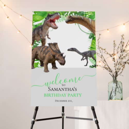DINOSUARS GIRL Jurassic World Jungle Birthday Foam Board